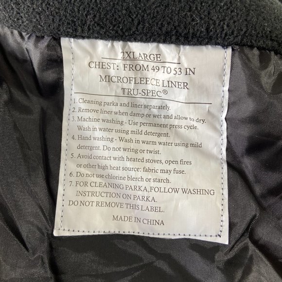 TRU-SPEC H2O GEN 2 Parka ECWCS/ TRU-SPEC Polar Fleece Jacket Liner Winter Warm - Picture 10 of 12